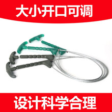 其六不锈钢金属棍式塑料套猪器猪套子保定器长杆抓猪神器工具兽用器具捕猪器保定绳 黑把套猪器(1个)