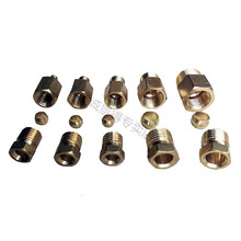 滑块油管接头数控机床卡套接头铜管铝管尼龙管油嘴接头内卡PD直通 PD404(M4X0.7接Φ4)