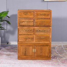 寻古红木家具非洲鸡翅木（学名：非洲崖豆木）电视柜实木新中式客厅卧室电视机组合多功能原木全实木储物柜O 三件套3