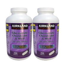 加拿大直邮 Kirkland Signature 可兰柯克兰氨糖维骨力 2瓶*硫酸氨基葡萄糖胺和软骨素MSM 300粒片剂