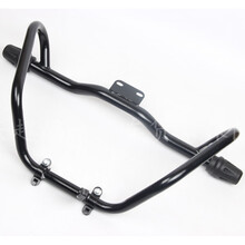 适用于五羊本田帅影WH150-7A摩托车改装保险杠保杠防摔杠前杠QWX 黑色特技杠+黑色胶