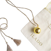 法国ilado孕产妇胎教铃铛金银杏系列安抚bola波拉铃孕妇项链礼物进口胎教铃铛 金银杏系列金珠+金银线