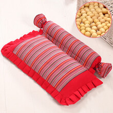 黄豆枕头大豆颈椎枕头颈椎适用护颈牵引颈椎的枕头 白色 大红方新(黄豆)