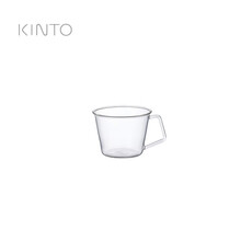 kinto  浓缩杯玻璃单品拿铁果汁泡茶杯 咖啡馆带把手单层耐热杯子 220ml耐热玻璃杯(窄)