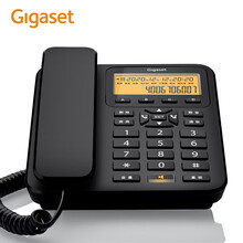 Gigaset原西门子电话机座机 固定电话 大音量免提 夜间背光 座式壁挂老人固话DA660商务版黑