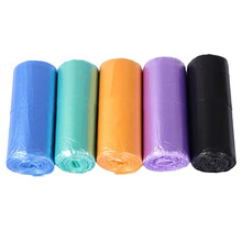 垃圾袋家用手提式抽绳收口大号平口式实惠装黑厨房拉圾塑料袋 平口式5卷100只