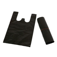 小垃圾袋黑色迷你小小号桌面20cm特小一次性黄色车载背心式塑料袋一 18*26中厚(宽*高)黑色-300个 常规