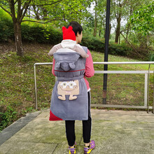 宝宝老式背布传统背巾四川贵州云南背扇 婴幼儿背带加棉厚款冬季 灰色