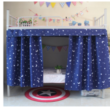 两片加顶式床帘加顶大学宿舍帐篷上铺下铺带防尘顶蓝色2片少女心 牛油果2片加顶 1.2米高2米长