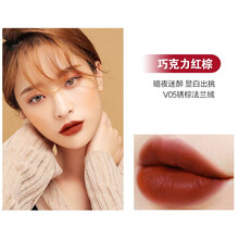 网红爆款天鹅绒哑光染唇釉雾面唇液学生平价款 完美空气镜面持久防水不易掉色不沾杯日记口红七夕情人节礼物 V05色 锈棕法兰绒