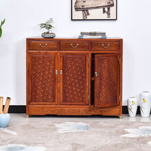 DFJXW F红木家具缅甸花梨（学名：大果紫檀）餐边柜实木中式储物柜条案联客厅茶水柜斗柜歺边柜香案 长128宽33高107cm