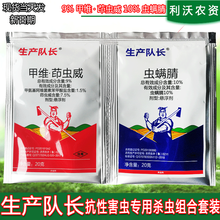 生产队长 9%甲维茚虫威10%虫螨腈套装稻纵卷叶螟菜青虫甜菜夜蛾小菜蛾农药杀虫剂 5套 （20克+20克）/套
