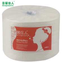 圣馨佳人 拉绳袋洗脸巾 洗脸巾纯棉一次性面巾纸美容院用品洁面巾防尘袋擦脸巾洗面巾卷筒棉柔巾加厚大卷 加厚柔顺菱形纹实惠款（1卷装）