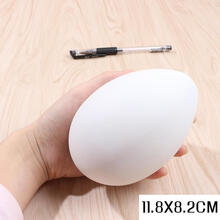 厂家直销儿童复活节彩蛋diy卡通彩绘手绘蛋壳幼儿手工制作玩具 12cm白色仿真蛋 送挂绳