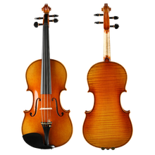 小提琴专业级成人手工小提琴进口欧料意大利风格小提琴纯手工制作 1/4款式二乌木配件