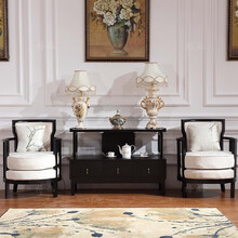 格灿现代简约新中式实木玄关柜客厅入户隔断柜鞋柜餐边柜古典装饰柜 椅子