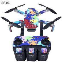 适用于大疆御Mavic Mini SE贴纸迷你1代PVC防水防刮机身机臂遥控器保护膜配件 御Mini 1/SE SF-06 3电贴纸