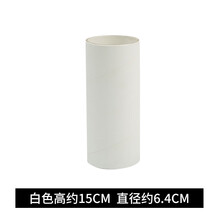 白胚纸筒纸管纸芯筒卷纸筒圆纸筒幼儿园创意手工diy材料绘画涂鸦 B款白色纸筒15CM/直径约6.4CM