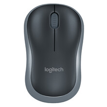 罗技（Logitech）M185(M186) 鼠标 无线鼠标 办公鼠标 对称鼠标 黑色灰边 带无线2.4G接收器