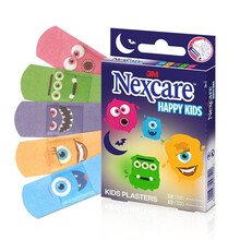 3M耐适康创口贴（怪兽图案20片）透气可爱卡通 创可贴 足跟帖