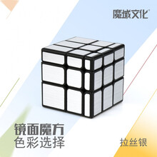 魔域文化魔方教室三阶镜面S魔方魅龙镜面异形3阶魔方 魅龙镜面银色