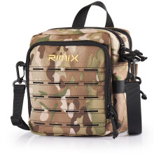 RIMIX户外斜挎背包多口袋多功能通勤战术便携挎包手拎包军迷单肩包 黄迷彩