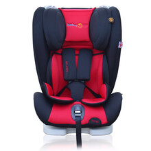 Babygo宝宝汽车儿童安全座椅迈凯伦isofix接口适合约9个月-12岁 玛丽皇后红黑款