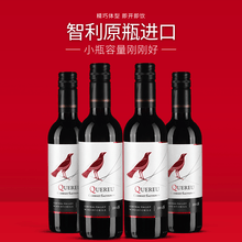 【次日达】智利原瓶进口375ml小瓶红酒 智鹂赤霞珠小支干红葡萄酒 375ml*4瓶小家庭体验装