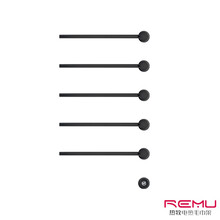 【高性价比优选】热牧REMU 智能电热毛巾架 浴室厨房置物架烘干架浴巾架宝宝衣物快速烘干防潮 银/黑 黑色 单根