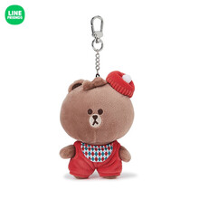 LINE FRIENDS 布朗熊圣诞冬季包挂卡通动漫周边萌趣冬季11CM包包挂件 布朗熊 11CM包挂