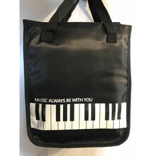 【天天抢拍】乐谱包时尚手提包挎包交响情人梦钢琴包琴谱包书 黑色竖包33*30*11