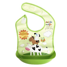 COECO宝宝围兜防溅衣外出便携家用婴儿儿童围嘴防水吃饭饭兜 小马