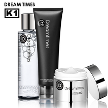 Dreamtimes K1梦幻三部曲洁面乳洗面奶水乳液套装深层清洁补水保湿控油男士专用护肤品面霜滋润 K1洗面奶+K1水+M2面霜 干性皮肤滋润三件套