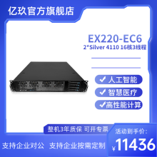 亿玖2U机架式AI计算服务器电力巡检 视觉识别 5G物联网 人工智能智慧交通定制EX220-EC6 2x Silver 4110 16核32线程  16G|NVME 1TB M.2 SSD