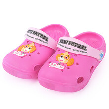 汪汪队儿童洞洞鞋1-3-5岁宝宝拖鞋男童包头幼儿软底防滑女童沙滩鞋小孩凉鞋 1917玫红 14码内长13.5cm