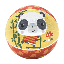 费雪皮球儿童天然橡胶篮球玩具球幼儿园小学标准大号比赛卡通拍拍球 3号篮球熊猫款