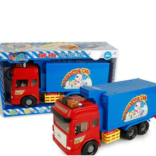 乐飞LEIFEI仿真工程车模型惯性车声光音乐讲故事车儿童玩具车模 乐飞-城市冷冻车9884