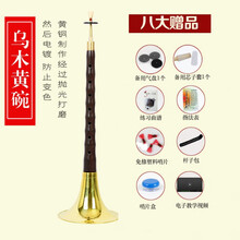 管艺 红木乌木唢呐乐器全套ABCDF调唢呐民族乐器成人初学演奏锁啦喇叭 乌木D黄碗【8种赠品】