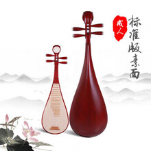 倾音红木琵琶初学者成人入门练习儿童弹拨小琵琶考级民族乐器 成人标准款素面