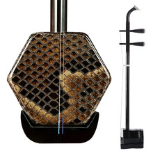 相思鸟 (LOVEBIRD) 黑檀二胡 初学练习 纯手工蟒皮六方二胡 民族乐器 松香随行硬盒 XS8003