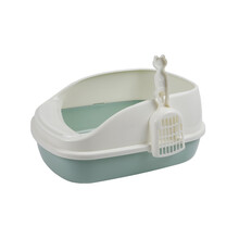 猫砂盆大号防外溅全半封闭猫厕所防臭猫屎猫沙盆猫咪用品小号幼猫 清新薄荷绿特大号