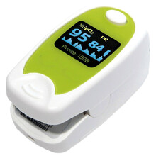 血氧仪指夹式家用脉搏心率仪儿童成人手指脉氧仪血氧饱和度仪 100B绿色