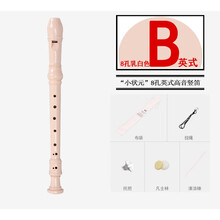 6孔8孔竖笛乐器初学入门小学生儿童高音德式英式六孔八孔笛子 (小状元8孔)英式高音乳白色