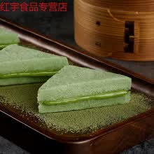 【京选好物】抹茶味三明治蒸蛋糕点整箱面包懒人早餐休闲零食品营养网红小吃 肉松饼400g(约12个)