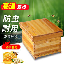蜜蜂蜂箱成品全套养蜂箱煮蜡杉木中蜂蜂箱标准十框蜂巢箱养蜂专用工具蜂桶峰箱批发横养蜂箱密蜂用具 蜜蜂蜂箱