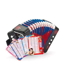 送视频教程音乐儿童手风琴乐器亲子儿童 黑色手风琴+卡通乐谱册