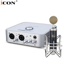 iCON 艾肯4nano外置声卡套装主播直播喊麦全套手机电脑通用莱维特电容麦克风套装专业录音k歌设备 4NANO+Blue小奶瓶【需连接电脑】