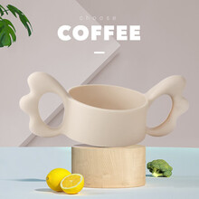 适配hegen赫根天使手柄奶嘴配件ppsu奶瓶宽口径硅胶通用型握把扶手把欧诺童 咖啡色