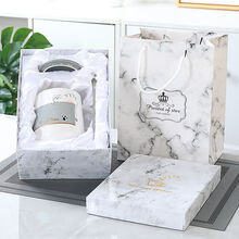 [淄博馆]卡通可爱猫陶瓷杯马克杯咖啡杯带盖带勺男女学生韩版可爱水杯 灰色猫咪+盖+勺(礼盒套装+礼袋)