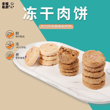幸福私厨猫咪冻干肉饼生骨肉 柯基泰迪博美马尔济斯小中大型幼成犬营养增肥发腮猫粮狗狗零食湿粮 三文鱼果蔬饼250克桶装约48块
